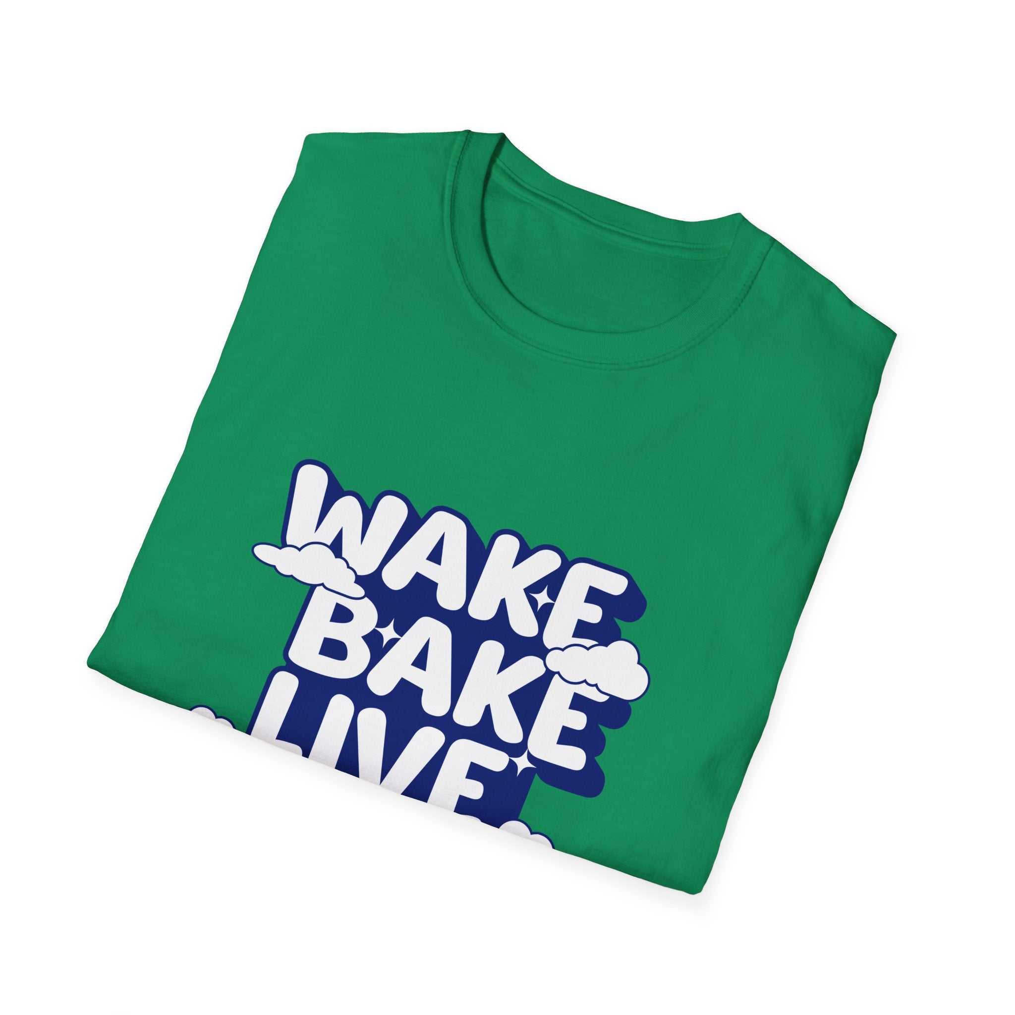 Wake Bake Live Repeat - Unisex T-Shirt (Front) - Damned Threads